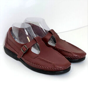 Propet Womens Cafe Walker Mary Jane Walking Shoes 9.5M Brown Leather W3205